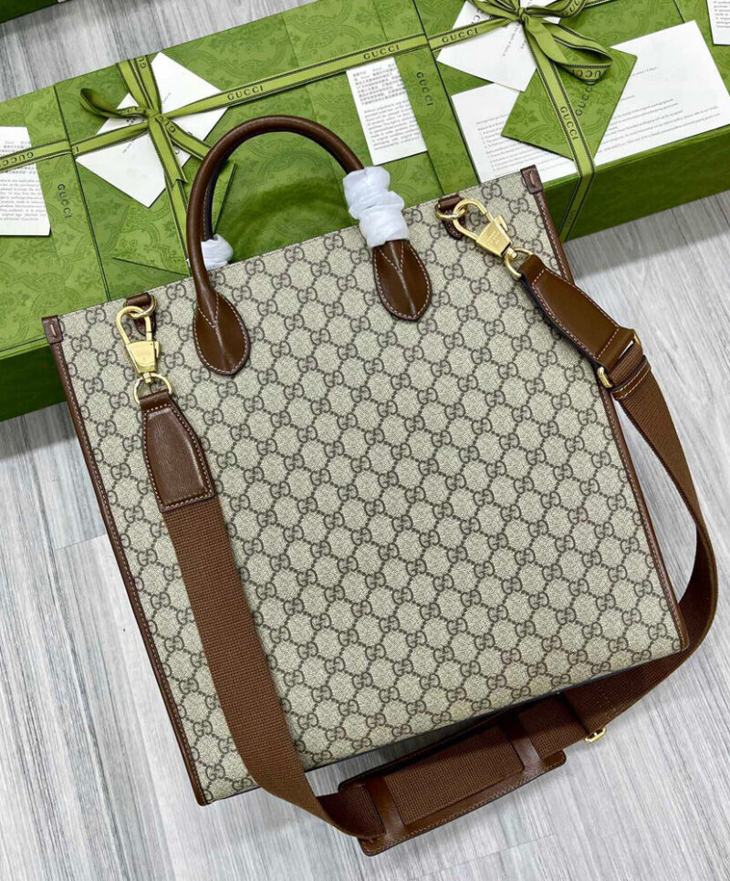 Gucci Medium Tote With Interlocking G 674155 Coffee